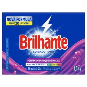 Lava Roupas Em Pó Brilhante Caixa 1,6 Kg Cuidado Total Sabão