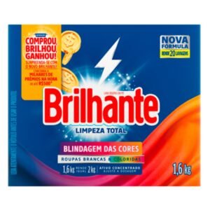 Lava Roupas Sanitizante Em Pó Brilhante Limpeza Total 1,6kg