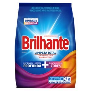 Lava roupas Em Pó Brilhante Limpeza Total 2,4kg