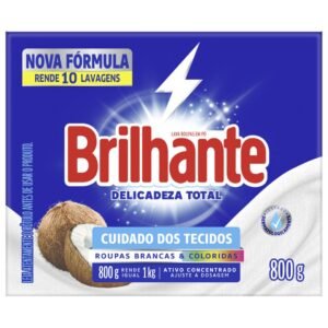 Sabão Em Pó Brilhante 800g Delicadeza Total Lava Roupas