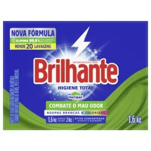 Sabão Em Pó Brilhante Antibac 1,6kg Higiene Total