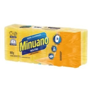 Sabão Em Barra Minuano Neutro Multiuso 900g C/5 Unidades