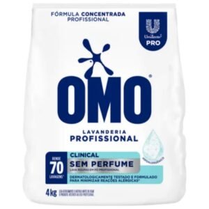 Sabão Em Pó Omo Lavanderia Pro Clinical Hipoalergênico sem perfume 4 Kg