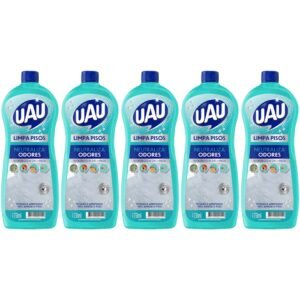 kit com 5un Limpa Pisos Uau Eliminador de Odores Frasco com 750ml