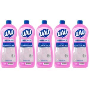 Kit com 5 Limpa Pisos Uau Ação Clareadora Frasco com 750ml