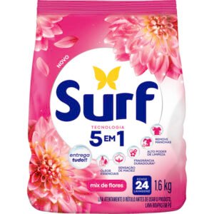 Sabão Surf Rosas E Flor De Lis Floral Pacote 1,6kg