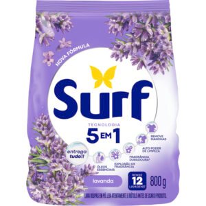 Sabão Em Pó 5 Em 1 Surf Lavanda 800g