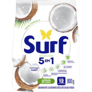 Sabão Em Pó Surf Cuidado Do Coco 800g Pacote