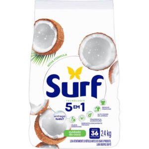 Sabão Em Pó Surf Cuidado Do Coco 2,4kg Lavanda Antibac