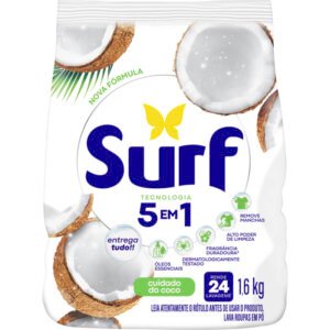 Sabão Surf Cuidado Do Coco Limpeza Profunda Eficiente 1,6kg